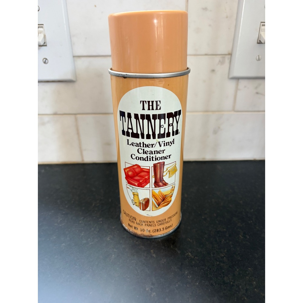 spray can The Tannery Leather/Vinyl Cleaner & Conditioner 10 Oz vintage 90% full